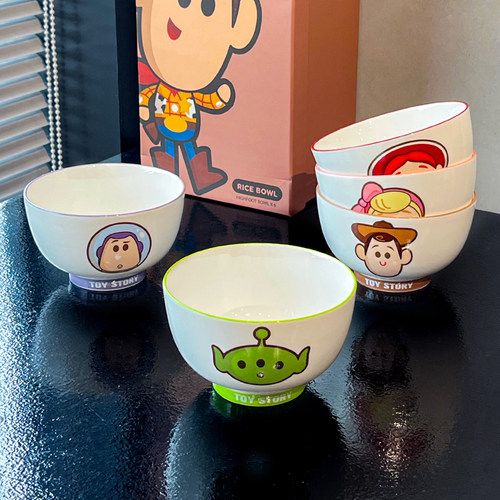 巴斯光年陶瓷饭碗家用2024新款儿童吃饭碗个人专用碗单个米饭碗 - 图1