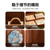 Solid wood jewelry storage box, large capacity, exquisite and luxurious