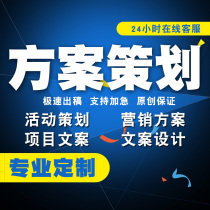 定制活动策划方案餐饮会员营销策划方案书代写项目仪式文案设计做