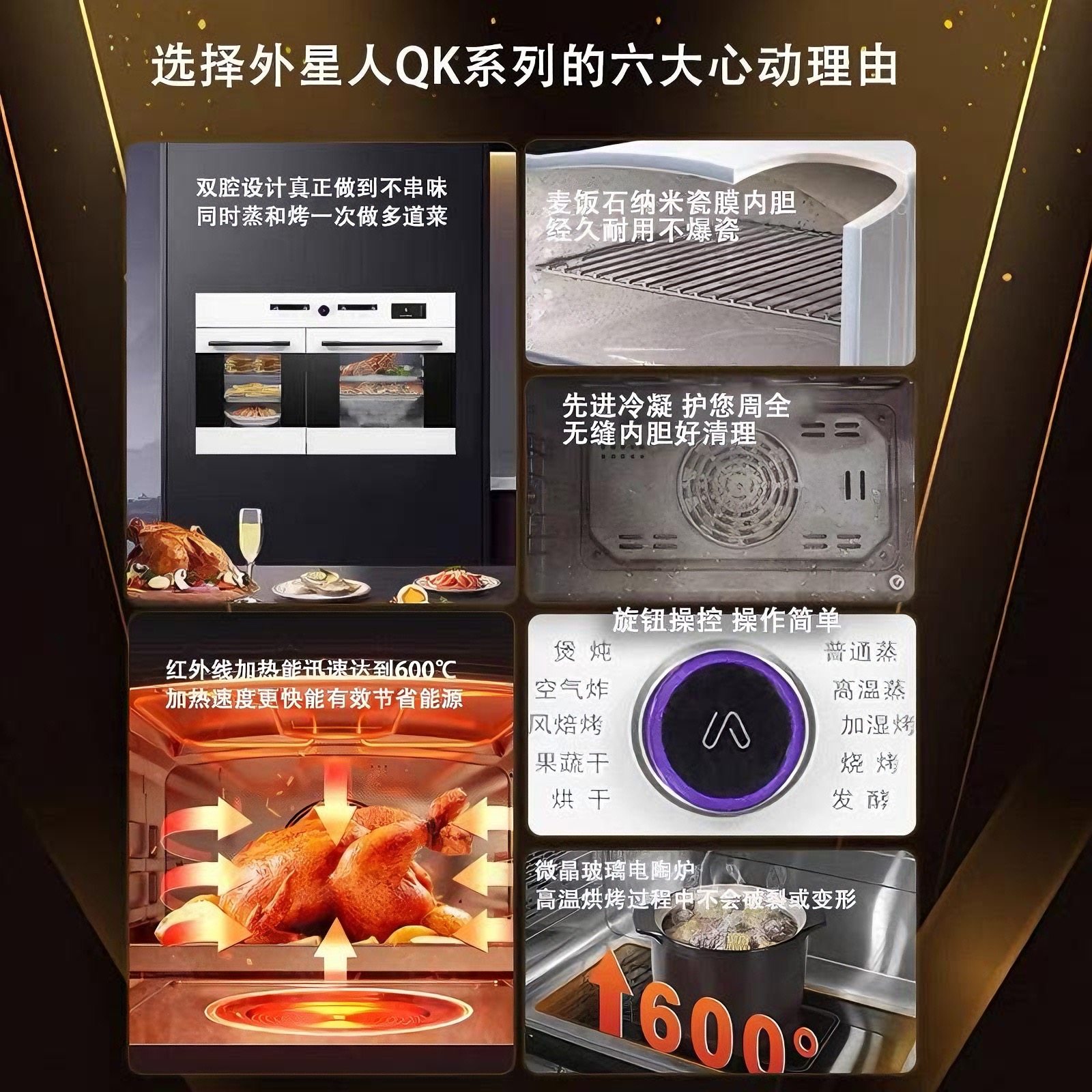 外星人嵌入式蒸烤箱一体机家用台式多功能大容量双腔电烤箱电蒸箱,淘宝优惠券,粉丝福利购,淘宝优惠卷