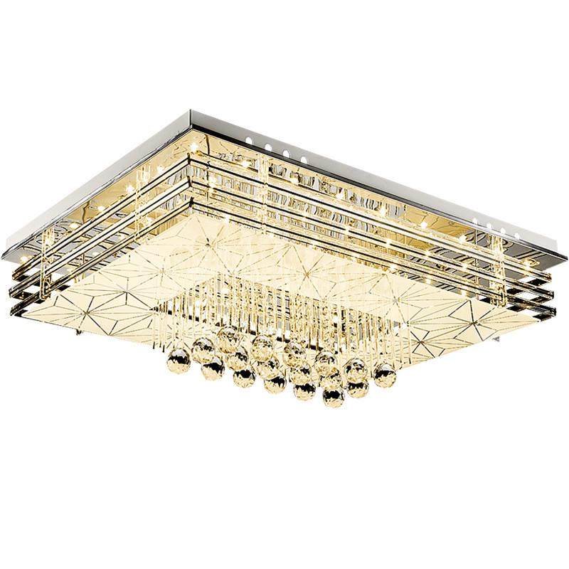 客厅灯长方形水晶灯led吸顶灯温馨简约大厅新款遥控卧室餐厅灯具,淘宝优惠券,粉丝福利购,淘宝优惠卷