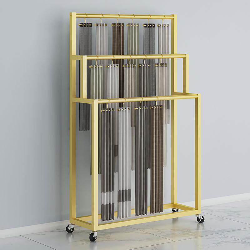 窗帘吊卡展示架家纺布艺布料样品展会陈列架子落地式双面移动展架,淘宝优惠券,粉丝福利购,淘宝优惠卷