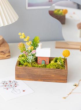 btv4阿楹仿真森系微景观小摆件桌面办公室绿植女孩房间解压工位