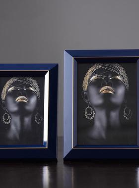 饰品轻奢实木相框摆台创意6寸7寸10寸画框办公室书房家居软装欧式