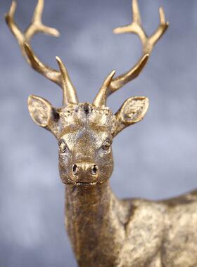 淳兴书房客厅小糜鹿欧式客厅家居创意礼品小摆件装饰品树脂工艺品