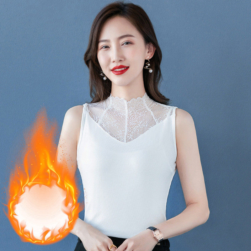 蕾丝纯欲花边领打底衫女加绒半高领保暖秋冬内搭假领无袖,淘宝优惠券,粉丝福利购,淘宝优惠卷