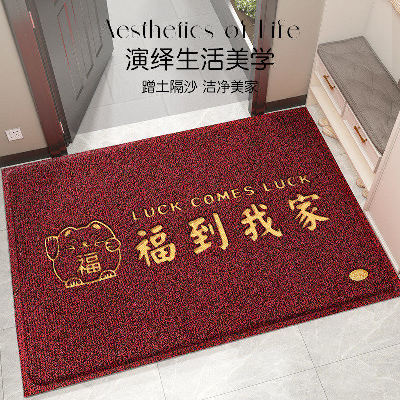 入户门垫进门地垫红色门外大门口蹭脚垫2024新款玄关进户丝圈地毯,淘宝优惠券,粉丝福利购,淘宝优惠卷