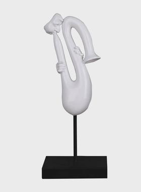 现代简约白色乐器摆件北欧树脂工艺品创意摆件家居装饰品树脂摆件