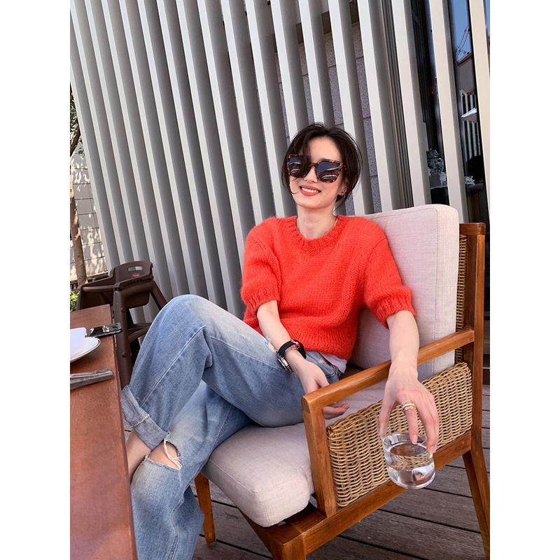 夏季梨形身材破洞女宽松老爹裤显瘦大码胖mm阔腿直筒裤,淘宝优惠券,粉丝福利购,淘宝优惠卷