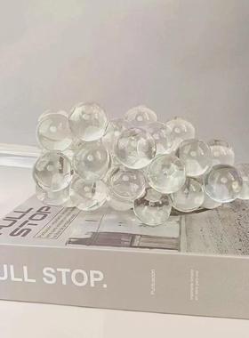 极简轻奢售楼处葡萄摆件样板房间水晶家居客厅桌面玄关柜软装饰品