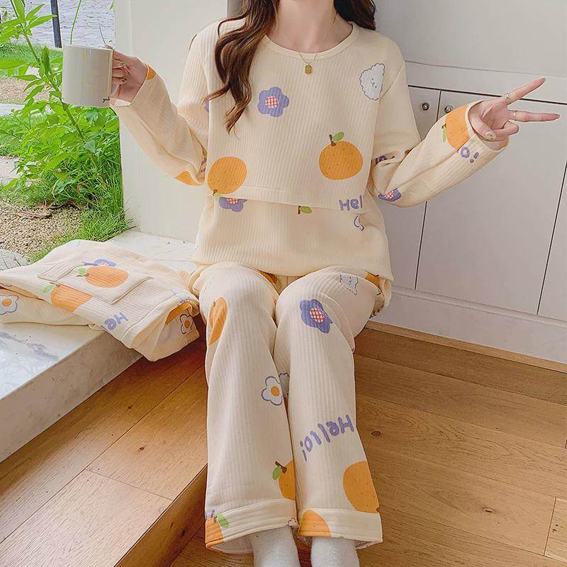 空气棉三件套月子服春秋季纯棉产后孕妇睡衣产妇哺乳秋冬款10月份,淘宝优惠券,粉丝福利购,淘宝优惠卷