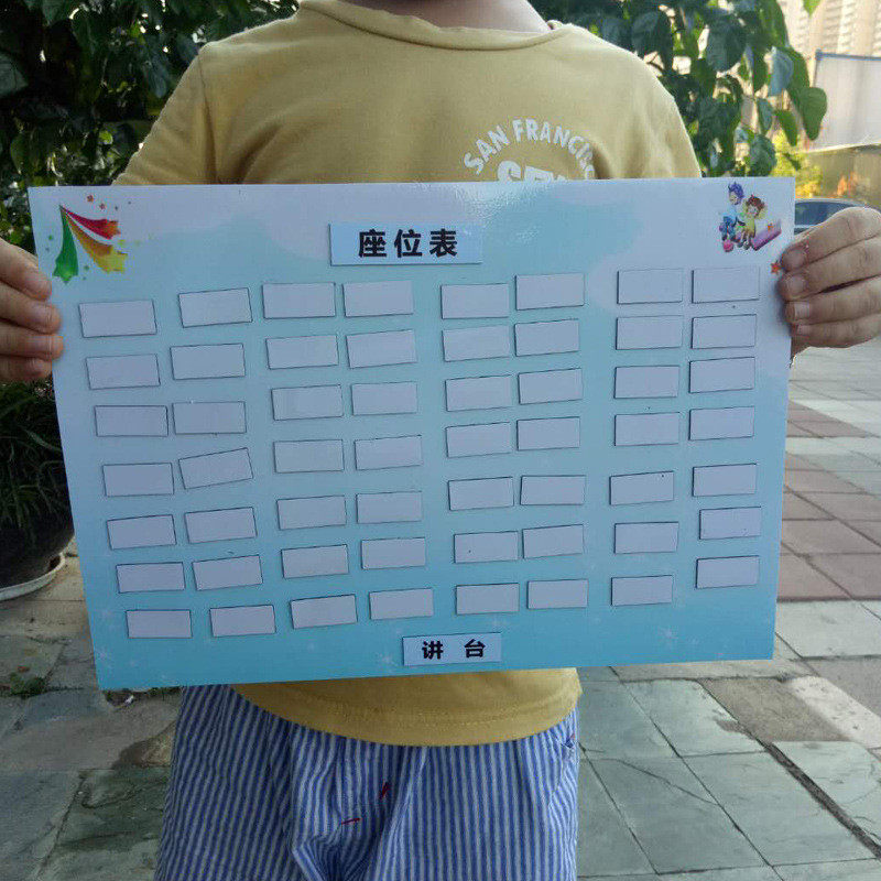 OJ8F magnet class activity seating chart magnetic name sticker seating chart classroom supplies magnetic teaching stationery