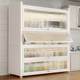 Kitchen storage rack floor-standing multi-layer cabinets, multi-functional microwave oven oven storage cabinets, dishes, pots and utensils storage cabinets