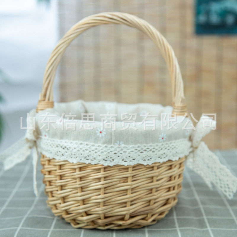 柳编花篮水果篮编织篮手提花篮喜铺资材喜糖包装野餐篮花店插花篮,淘宝优惠券,粉丝福利购,淘宝优惠卷