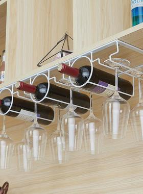 简约悬挂高脚杯架酒柜摆件红酒杯架倒挂家用创意红酒架