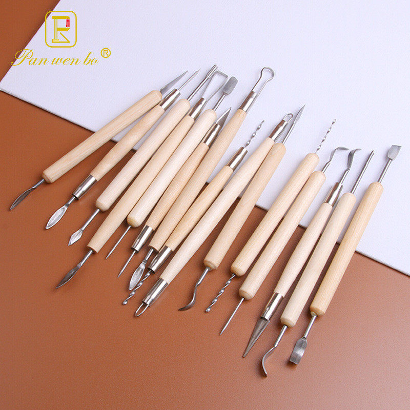 22件套木制DIY塑形镭丝刀陶泥黏土陶艺泥塑工具雕刻组合套装,淘宝优惠券,粉丝福利购,淘宝优惠卷