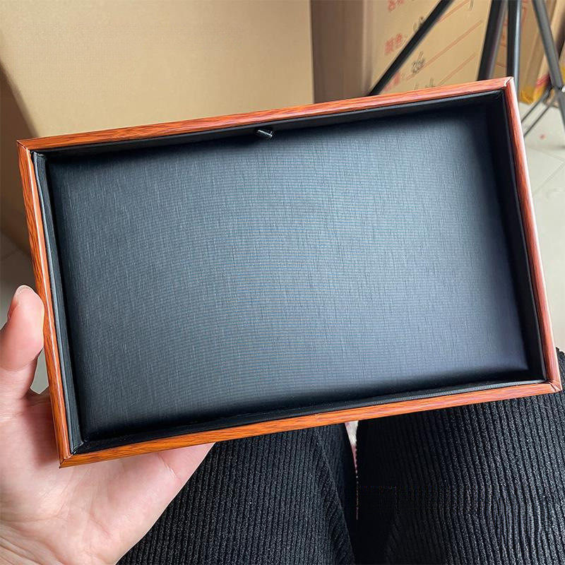Jewelry display tray Jewelry Commercial pearl chain tray Wood grain ring tray Cultural play counter pickup