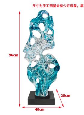 现代简约透明玄关雕塑客厅摆件酒店售楼处树脂工艺品客厅桌面装饰