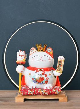 摆件招财猫自动招手新版大号门店电摇手生意创意可爱前台开业贺礼