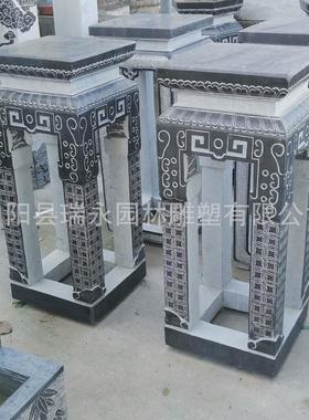 石雕青石仿古花架花盆中式花钵盆大理石盆新中式雕塑园林庭院摆件