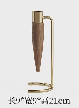 现代简约欧式轻奢箭形金属烛台摆件样板房售楼处书房客厅软装饰品