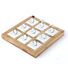 Natural bamboo jewelry ring display tray counter display ring bracket plate ring display stand