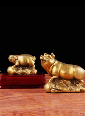 易水阁全铜十二生肖摆件全铜大小号鼠牛虎兔龙蛇马羊猴鸡狗猪摆件