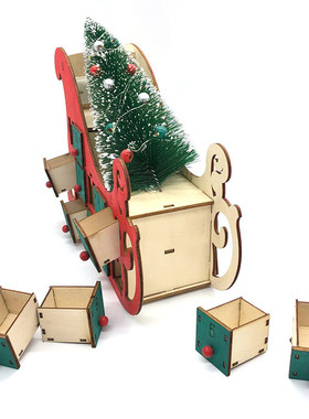 圣诞24倒计时日历摆件家居装饰工艺品diy桌面摆件创意木质工艺品