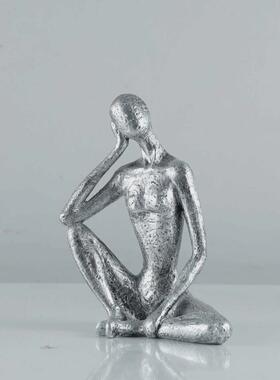 现代简约创意人物摆件样板房客厅玄关电视柜家居床头艺术软装饰品