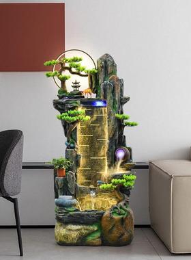 热销鱼缸摆件循环水假山流水喷泉鱼池造景装饰办公室庭院客厅招财
