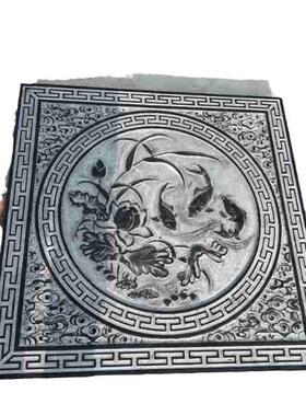 石雕浮雕壁画厂家中式铺地四合院窗花自建房别墅青石雕刻地庭院雕