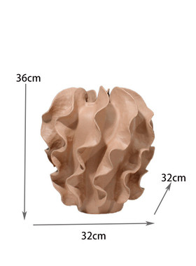 简约现代波浪创意插干花花瓶样板间卧室餐桌家居软装纹花器摆件
