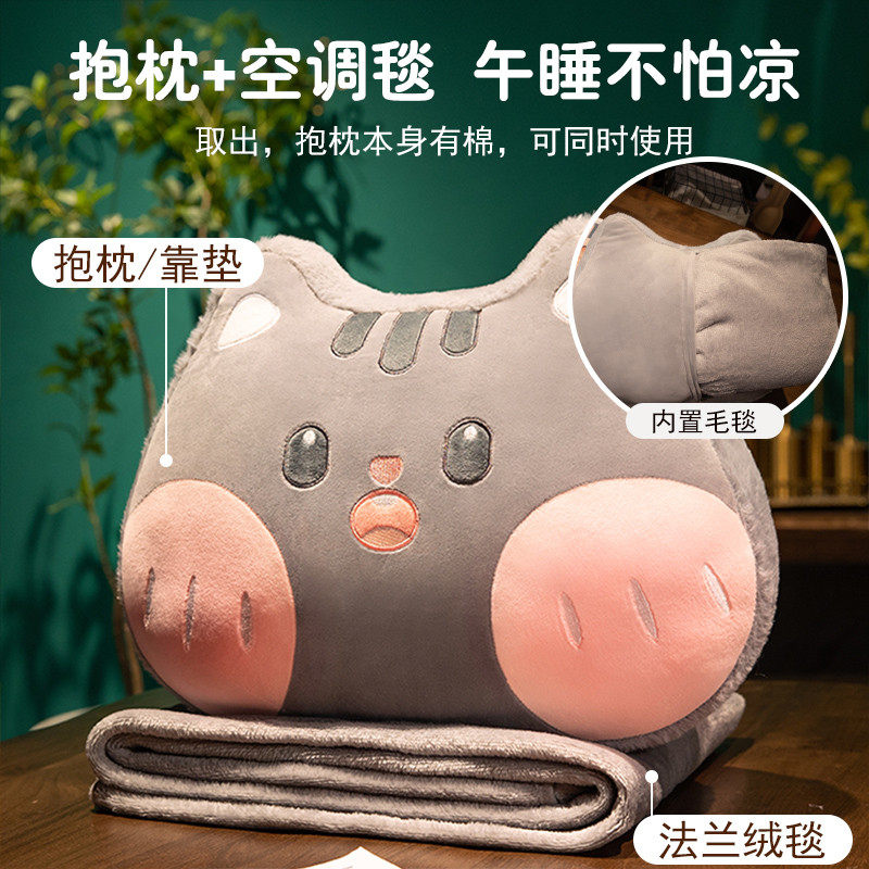 抱枕被子两用午睡枕头毯子二一靠垫办公室车载午休被子汽车盖毯,淘宝优惠券,粉丝福利购,淘宝优惠卷