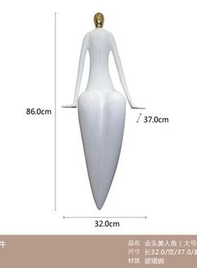 迎宾人物雕塑摆件酒店前台玻璃钢艺术创意装饰品客厅落地大摆件