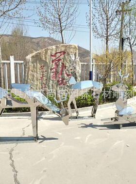 鹿供应镜面几何鹿不锈钢雕塑雕塑园林景观切面厂家镜面动物摆件