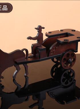 酒神酒架小马车酒架红酒实木创意欧式牌欧式葡萄酒酒架木质红酒架