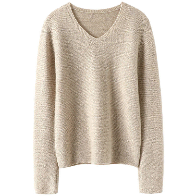 提气质！反针设计~V领衫女纯毛衣套头打底衫秋冬,淘宝优惠券,粉丝福利购,淘宝优惠卷