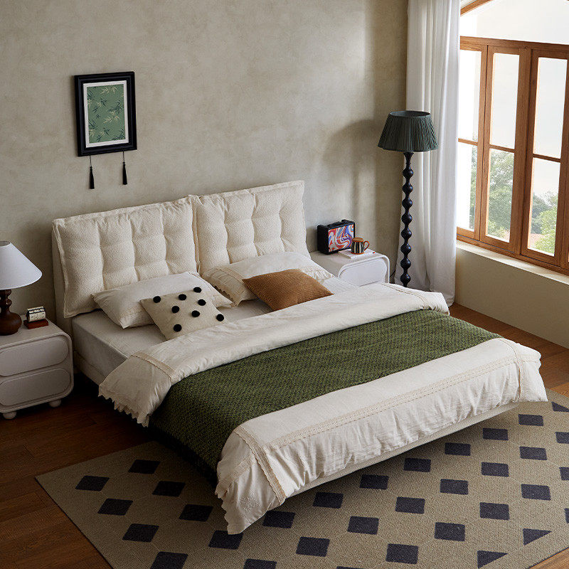 丰范床头靠垫软格奶油风床头软包榻榻米羽绒双人靠枕2025新款,淘宝优惠券,粉丝福利购,淘宝优惠卷