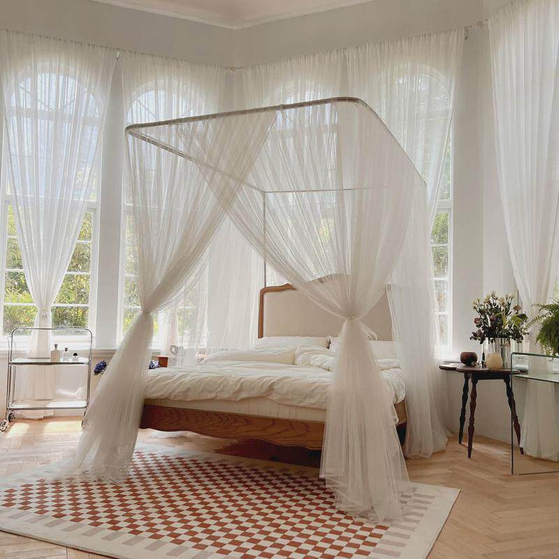 2024新款U型易拆洗蚊帐法式风加密三开门宫廷落地蚊帐加大空间,淘宝优惠券,粉丝福利购,淘宝优惠卷