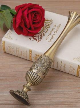 北欧风创意几何高级感复古摆件花瓶艺术客厅插花装饰细口花瓶批发