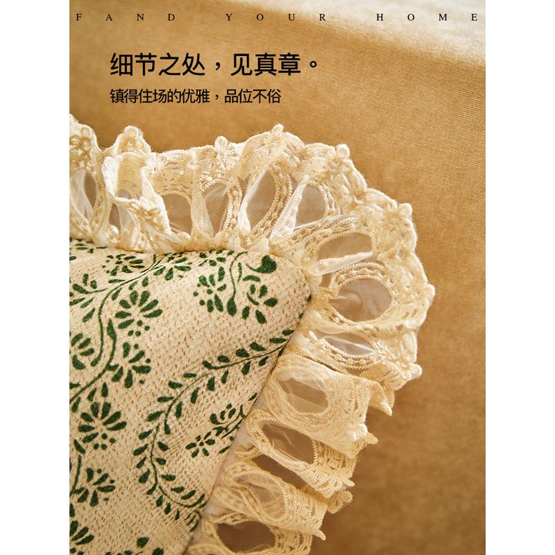 0wyv法式多洛塔抱枕复古英式靠枕氛围感午睡客厅沙发垫腰枕 - 图0