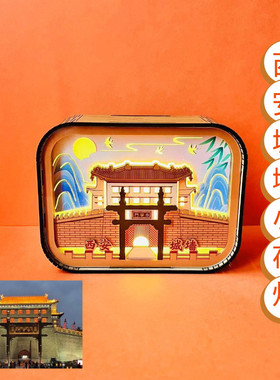 9cq6批发西安旅游文创纪念品大雁塔摆件小夜灯充电陕西景点精致