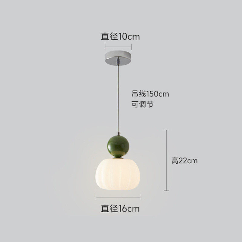 网红奶油风床头吊线灯吊灯卧室南瓜单头高级感现代三头餐厅小吊灯,淘宝优惠券,粉丝福利购,淘宝优惠卷