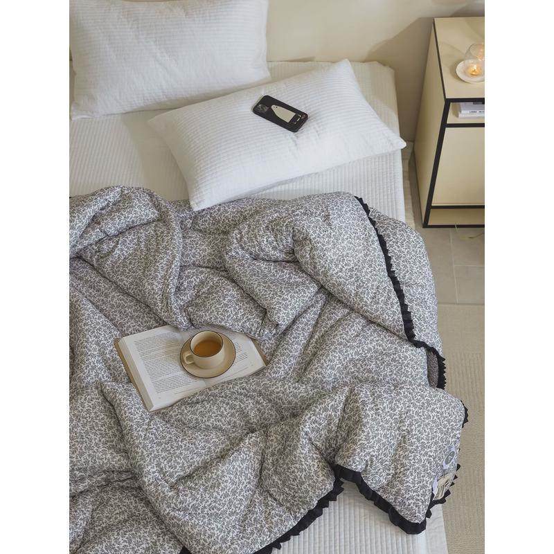 ins棉花糖柔软春秋被家用纤维大豆冬被针织花边碎花加厚冬季被子,淘宝优惠券,粉丝福利购,淘宝优惠卷