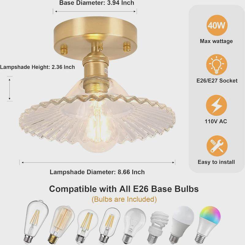 走廊吸顶灯浴室天花板玻璃复古吊灯具门廊厨房玄关卧室家居,淘宝优惠券,粉丝福利购,淘宝优惠卷
