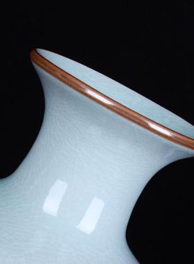 景德镇陶瓷工艺品 鱼尾仿古开片批发花瓶 陶瓷花瓶时尚摆件摆设