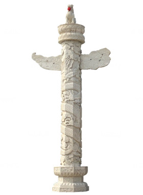 石柱子石雕华表罗马柱花岗岩盘龙柱浮雕龙柱文化柱广场学校雕塑