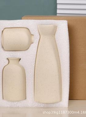 陶瓷花瓶插花三件套装摆件创意干花水培家居客厅白色现代花器