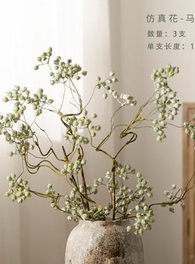 斑驳复古新中式陶罐装饰品摆件寂风侘玄关电视柜插花水培陶瓷花瓶