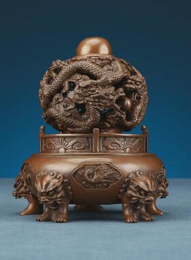 热销紫铜九转乾坤鼎开业礼品办公室家居工艺品摆件